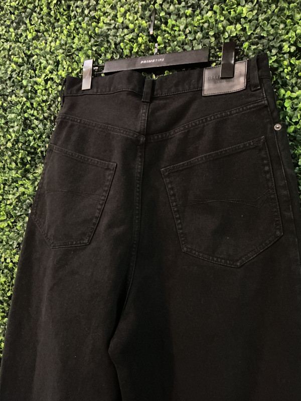 BALENCIAGA FLARED DENIM BLACK JEANS (32 WAIST)