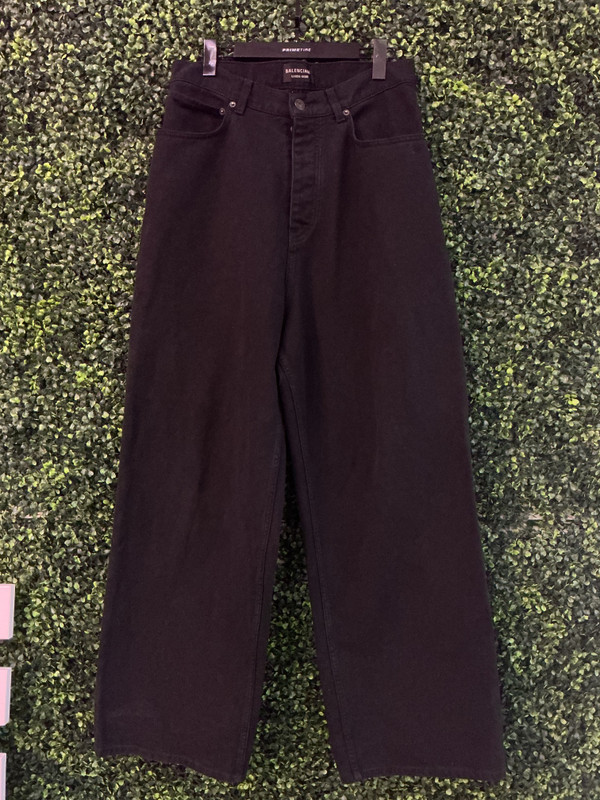 BALENCIAGA FLARED DENIM BLACK JEANS (32 WAIST)