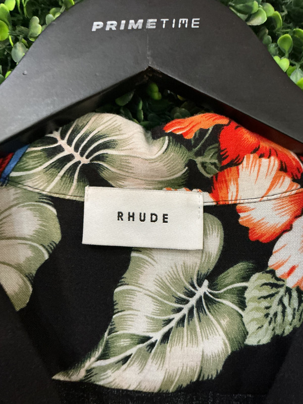 RHUDE FLORAL BUTTON UP (SZ L)