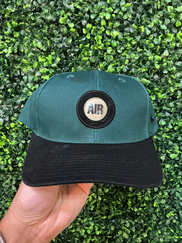 VINTAGE NIKE "AIR" BUBBLE GREEN/BLK SNAPBACK