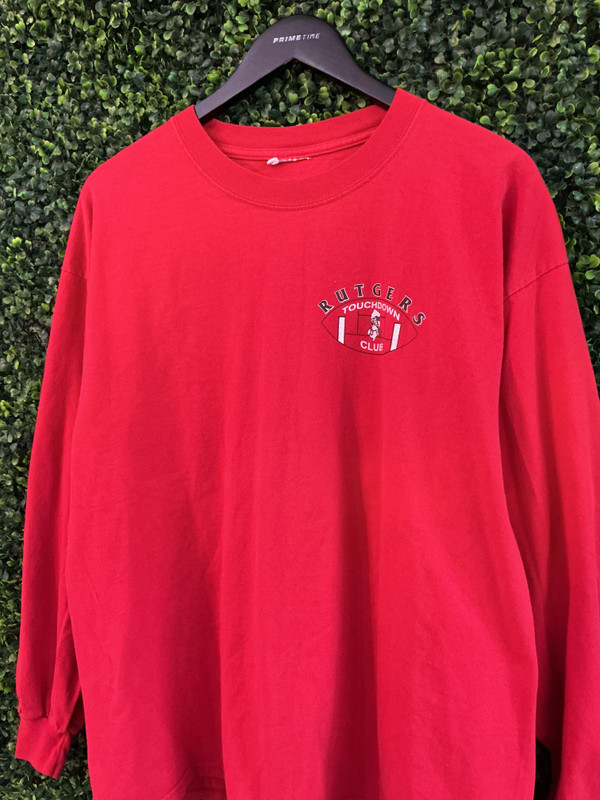 VINTAGE RUTGERS TOUHDOWN CLUB L/S SHIRT
