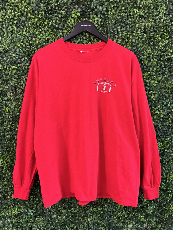 VINTAGE RUTGERS TOUHDOWN CLUB L/S SHIRT