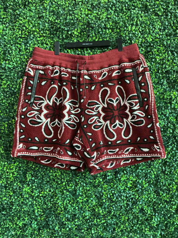 AMIRI RED BANDANA SHORTS (SZ 2XL)