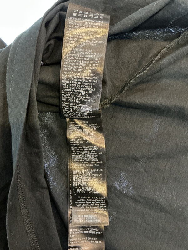 BALENCIAGA BLACK OVERSIZED EMBORIDERED TEE (SZ L/3)