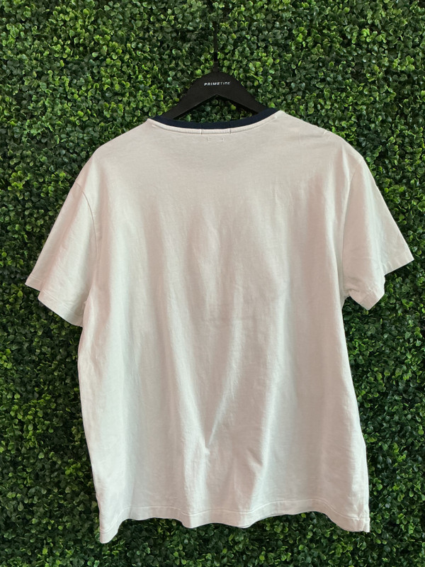 RETRO POLO RALPH LAUREN WHITE CROSSFLAGS TEE (Sz L)