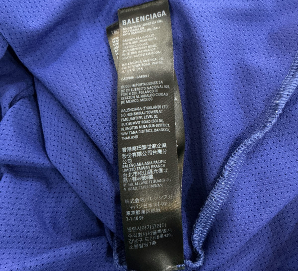 BALENCIAGA BLUE SWIMWEAR TEE (SZ L)