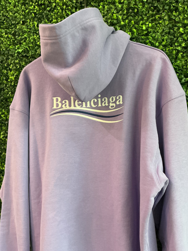BALENCIAGA PURPLE OVERSIZED CAMPAIGN HOODIE