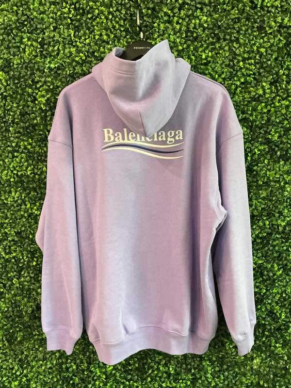 BALENCIAGA PURPLE OVERSIZED CAMPAIGN HOODIE