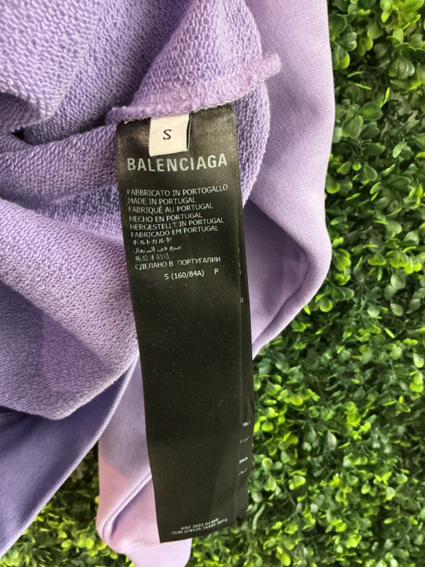 BALENCIAGA PURPLE OVERSIZED CAMPAIGN HOODIE