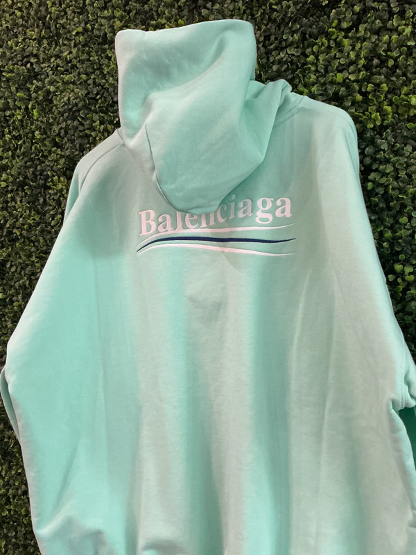 BALENCIAGA BLUE OVERSIZED CAMPAIGN HOODIE