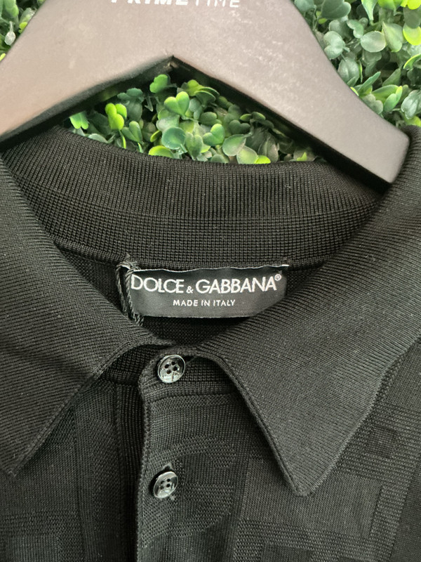 DOLCE & GABBANA BLACK SHORT SLEEVE POLO (SZ 2XL)