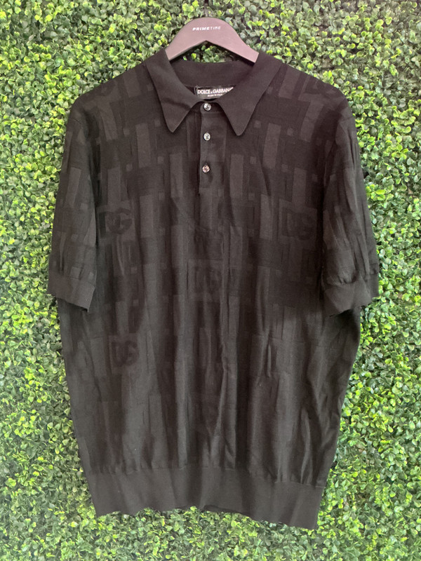 DOLCE & GABBANA BLACK SHORT SLEEVE POLO (SZ 2XL)