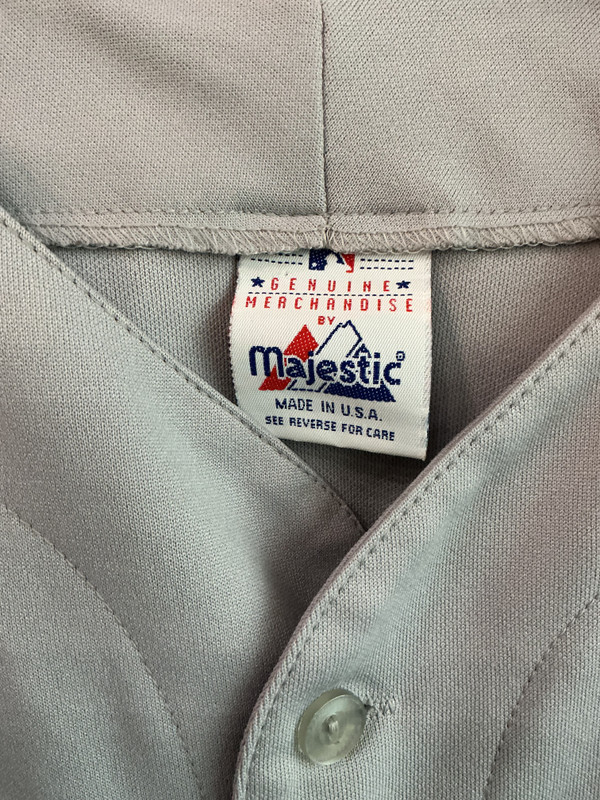 VINTAGE CINCINNATI REDS MAJESTIC GREY/RED JERSEY