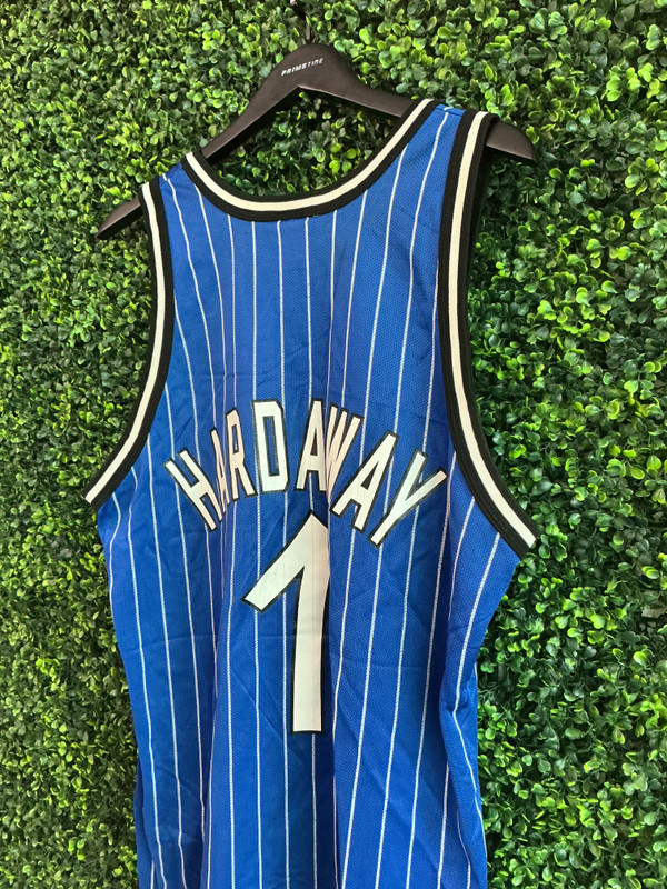 PENNY HARDAWAY ORLANDO MAGIC PINTRIPE CHAMPION JERSEY