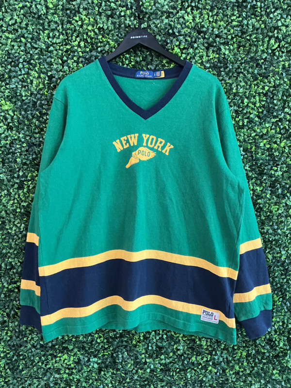 POLO RALPH LAUREN NEW YORK V NECK SWEATER