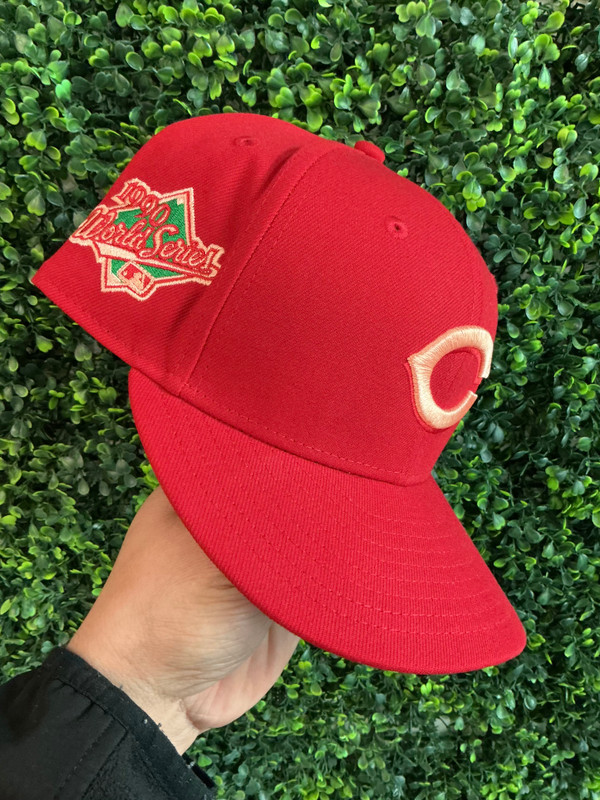 CINCINNATI REDS STATE FRUIT PACK NEW ERA 1990 SIDE PATCH FITTED CAP