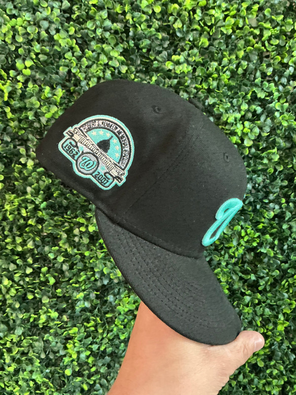 WASHINGTON NATIONALS BLK/TEAL NEW ERA FITTED