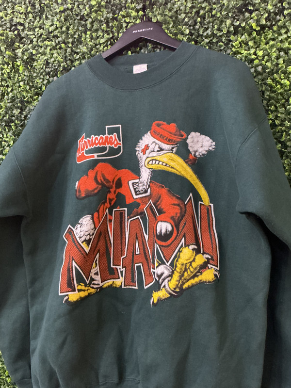 VINTAGE MIAMI HURRICANES BAY CLUB CREWNECK