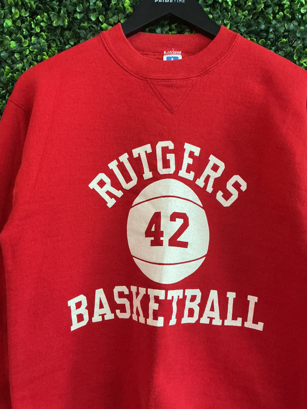 RARE VINTAGE RUTGERS BASKETBALL RUSSELL ATHLETIC CREWNECK