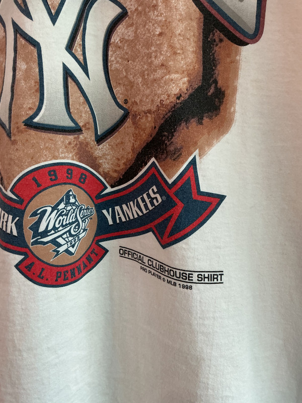 VINTAGE NEW YORK YANKEES 1998 AMERICAN LEAGUE CHAMPIONS TEE