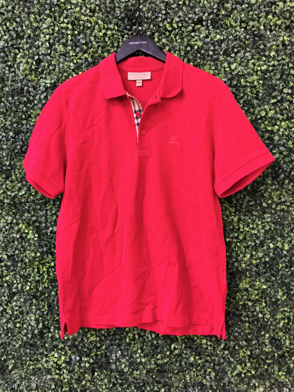 BURBERRY RED POLO SHIRT