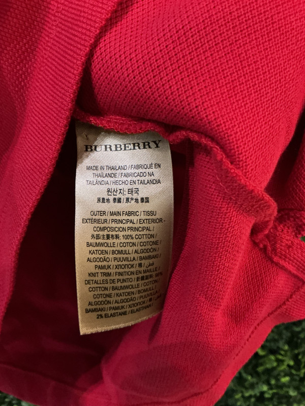 BURBERRY RED POLO SHIRT
