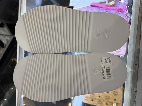 BRAND NEW LOUIS VUITTON SUEDE/FUR EASY MULE (US SZ 8)