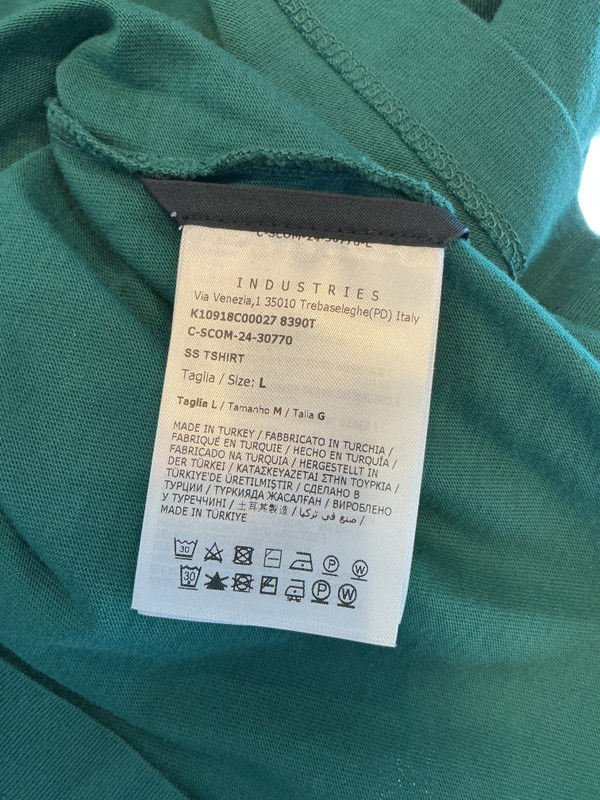 BRAND NEW MONCLER GREEN NECK LOGO TEE