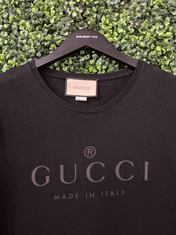 GUCCI BLK LOGO TEE