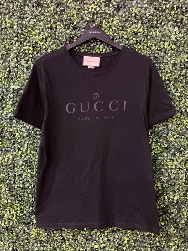 GUCCI BLK LOGO TEE