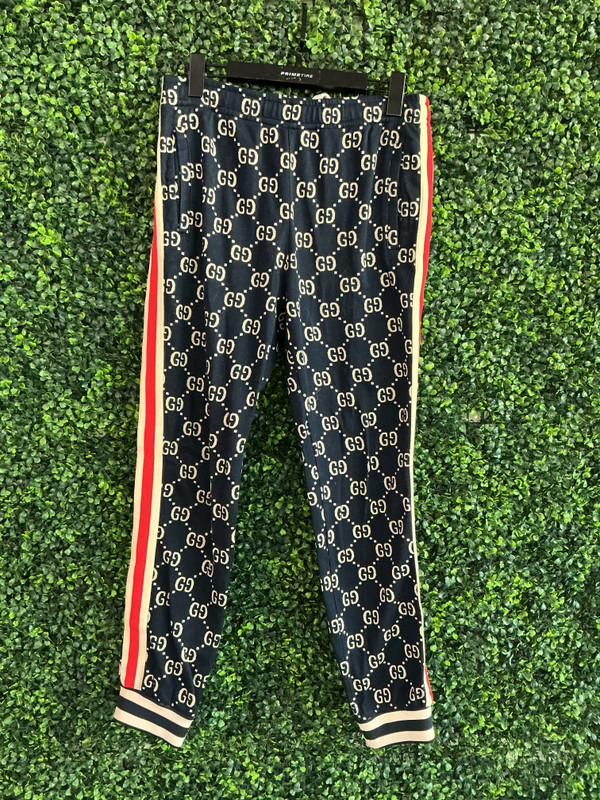 GUCCI BLUE/RED TRACK JOGGERS