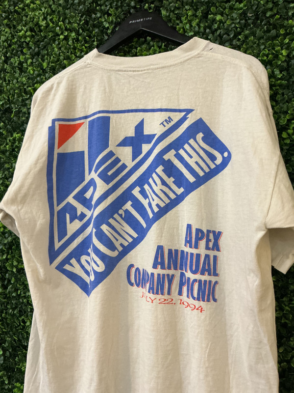 RARE VINTAGE APEX ONE 1994 COMPANY PICNIC TEE