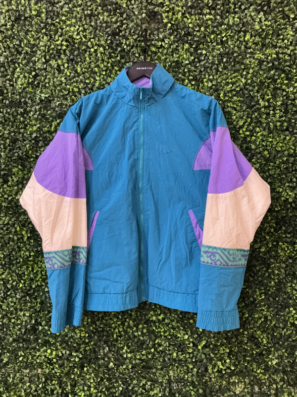 VINTAGE NIKE AQUA/PURPLE/WHITE WINDBREAKER