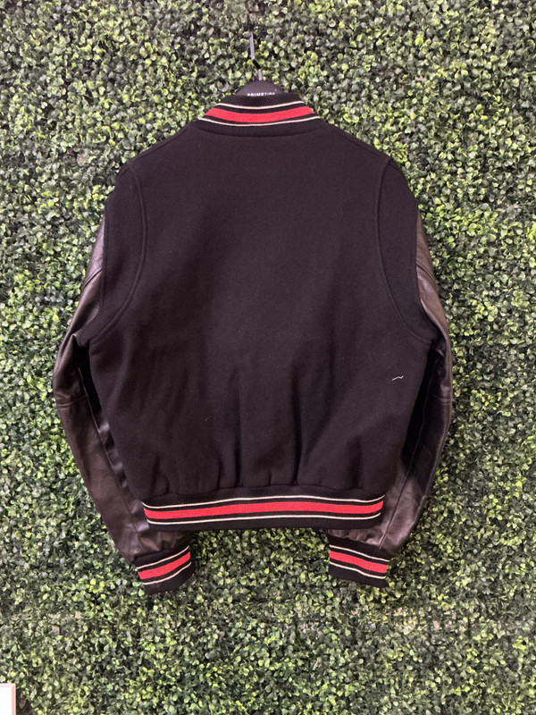 DETROIT TIGERS MITCHELL & NESS LEATHER/WOOL VARSITY JACKET