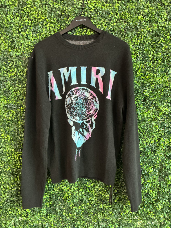 BRAND NEW AMIRI CRYSTAL BALL CASHMERE BLEND SWEATER