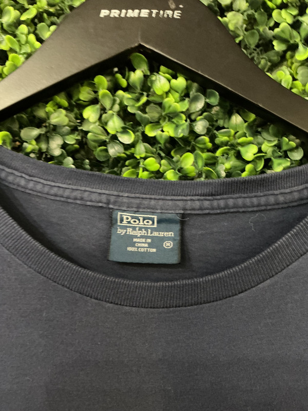 VINTAGE POLO NAVY BLOCK LOGO TEE