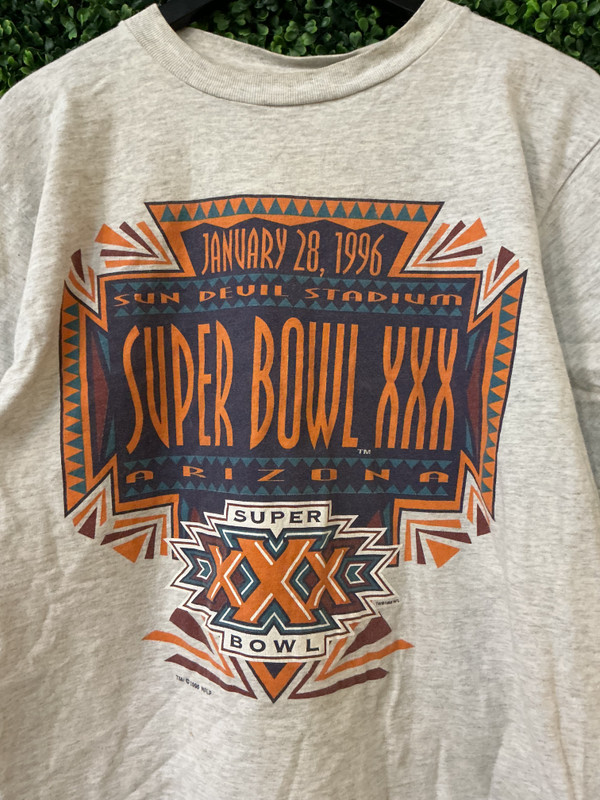 VINTAGE SUPER BOWL XXX LOGO 7 TEE
