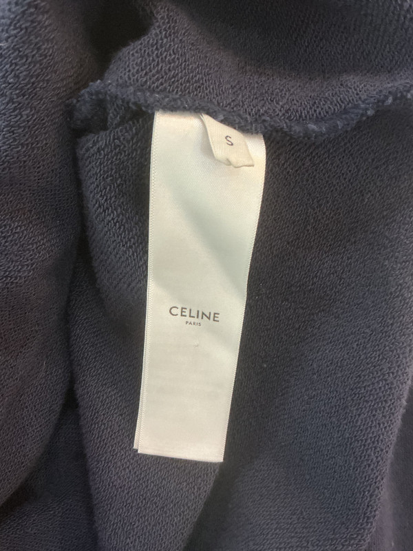 CELINE COLORBLOCK LOGO CROPPED HOODIE