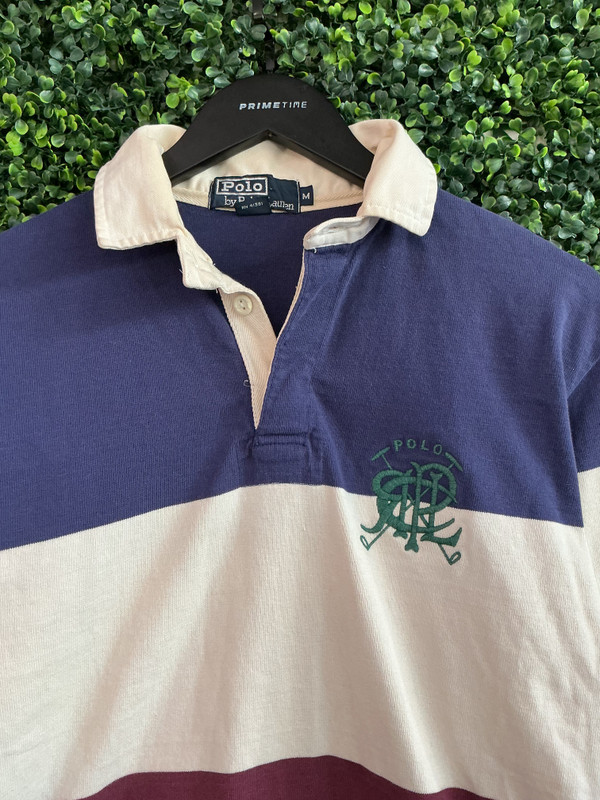 VINTAGE RALPH LAUREN POLO MALLET CREST SCRIBBLE LOGO RUGBY