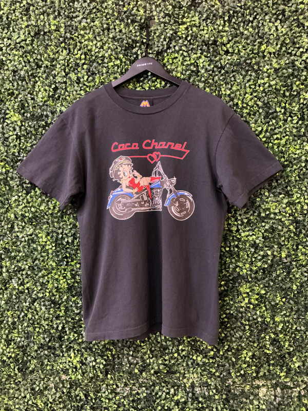 VINTAGE BETTY BOOP COCO CHANEL MOTORCYLCE TEE