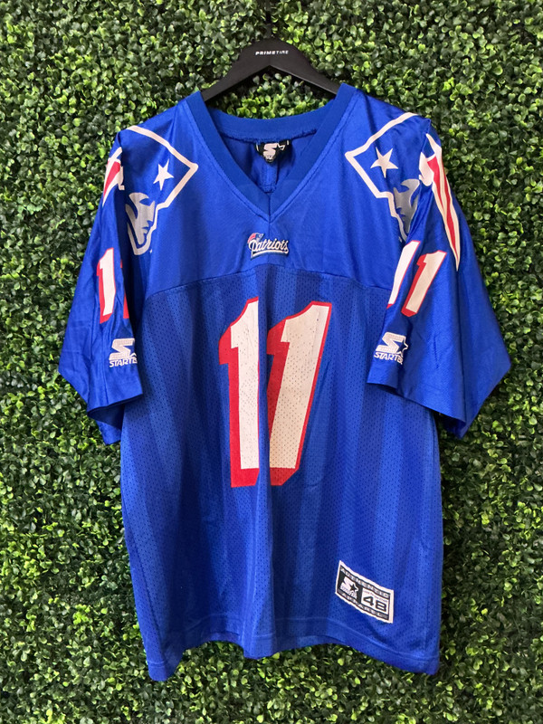 VINTAGE DREW BLEDSOE NEW ENGLAND PATRIOTS STARTER REPLICA JERSEY