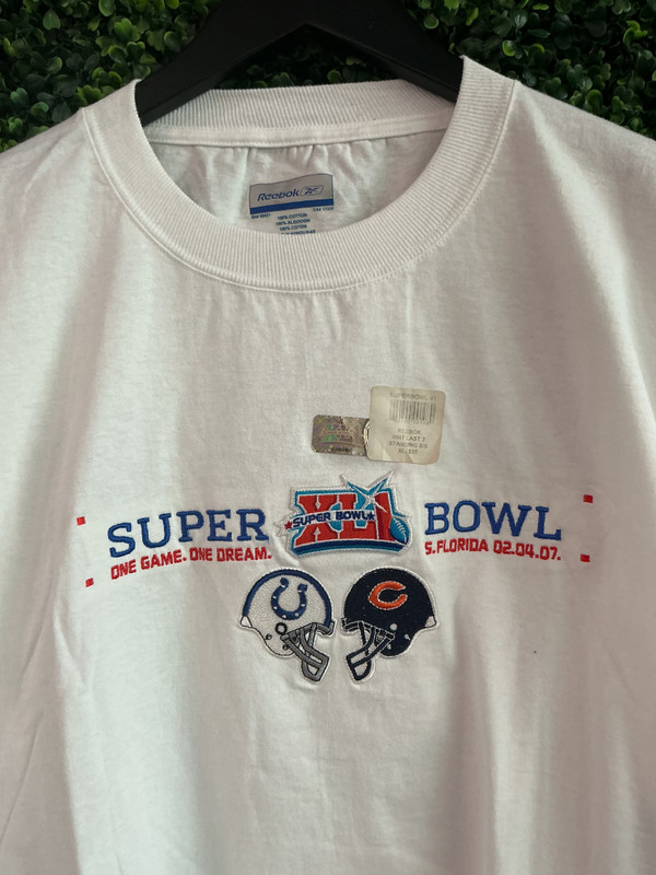 DEADSTOCK VINTAGE SUPER BOWL XLI REEBOK TEE