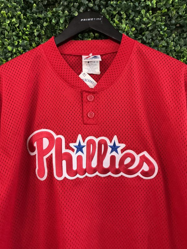 DEADSTOCK VINTAGE PHILADELPHIA PHILLIES MAJESTIC BATTING PRACTICE JERSEY