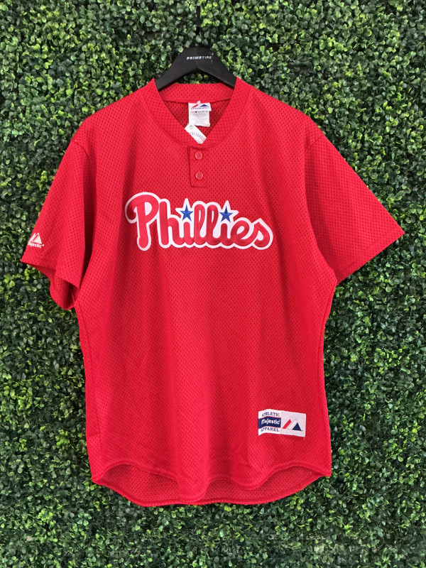 DEADSTOCK VINTAGE PHILADELPHIA PHILLIES MAJESTIC BATTING PRACTICE JERSEY