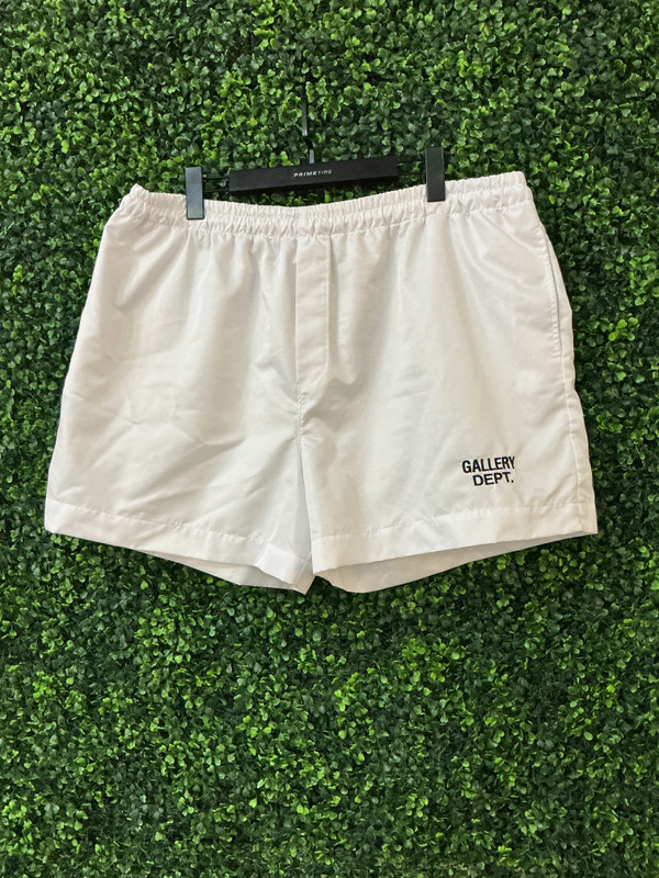 GALLERY DEPT. WHITE ZUMA NYLON SHORTS (SZ XXL)