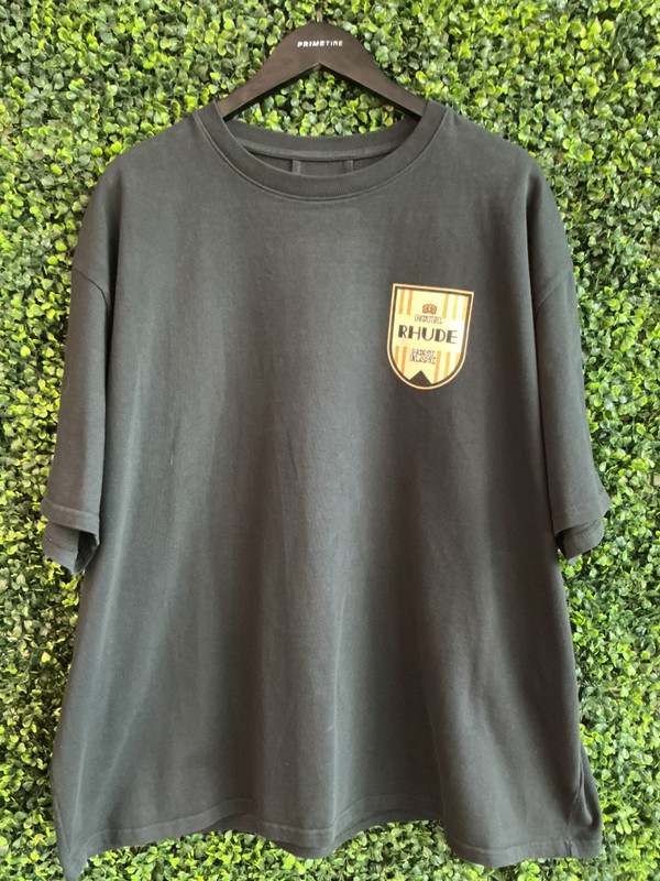RHUDE MONT-BLANC BLACK HOTEL TEE (SZ XXL)