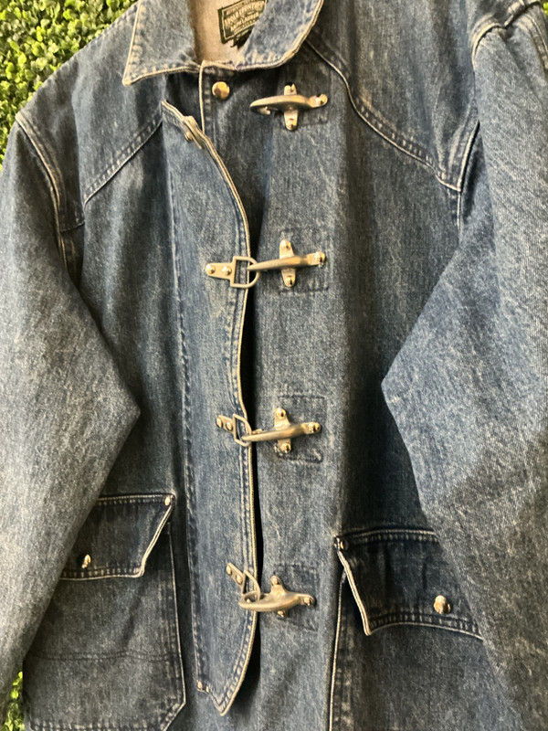 VINTAGE POLO COUNTRY DENIM FIREMAN TOGGLE JACKET