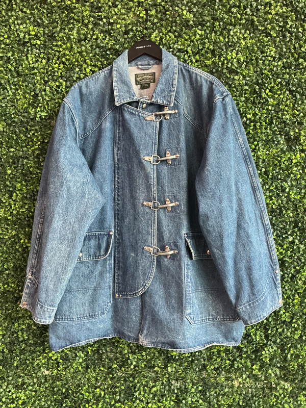 VINTAGE POLO COUNTRY DENIM FIREMAN TOGGLE JACKET