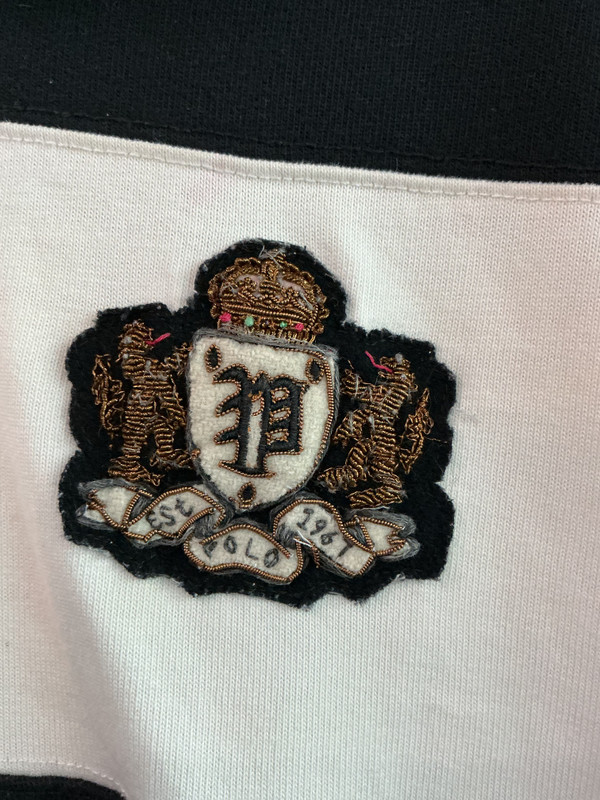 POLO RALPH LAUREN STRIPED BLK/WHITE RUGBY