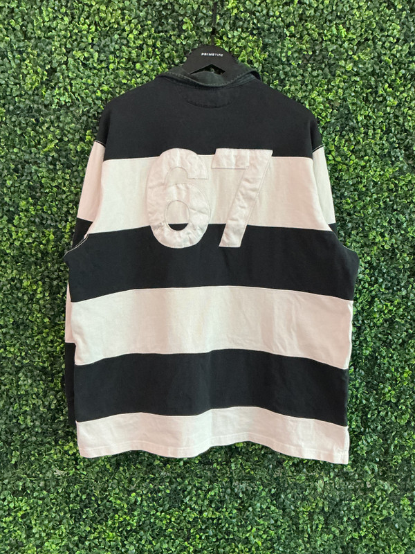 POLO RALPH LAUREN STRIPED BLK/WHITE RUGBY